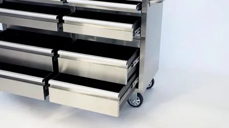 Kinbox Cassetta degli attrezzi per garage in acciaio inossidabile con 10 cassetti